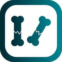 conception d'icône de vecteur d'os cassé