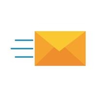 ligne de courrier enveloppe et icône de style de remplissage vecteur