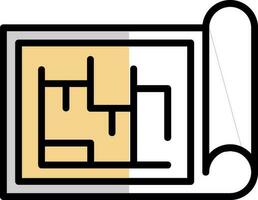 conception d'icône de vecteur de plan directeur