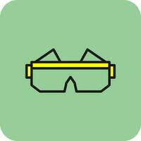 sécurité des lunettes de protection vecteur icône conception