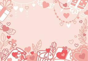 Contexte pour Ventes sur la Saint-Valentin journée. de fête à thème cœurs fleurs cadeaux pour la Saint-Valentin journée vecteur