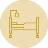 conception d'icône de vecteur de lit d'hôpital