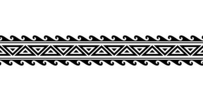 maori polynésien tatouage bracelet. tribal manche sans couture modèle vecteur. samoan frontière tatouage conception avant bras ou pied. brassard tatouage tribal. bande en tissu sans couture ornement isolé sur blanc Contexte vecteur