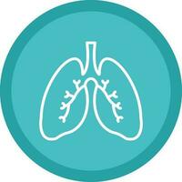 conception d'icône de vecteur de poumons