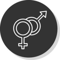 conception d'icône de vecteur de sexe
