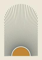 esthétique des illustrations avec minimaliste Soleil affiche. moderne art. vecteur