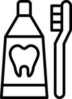 conception d'icône de vecteur de brosse à dents