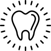 conception d'icône de vecteur de blanchiment des dents