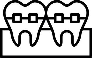 conception d'icône de vecteur de dents