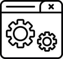 conception d'icône de vecteur de paramètres