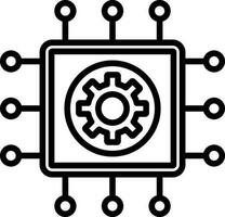 conception d'icône de vecteur de processeur
