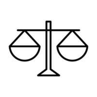 conception de l'icône de la ligne du jour des droits de l'homme justice échelle de l'égalité vecteur