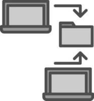 conception d'icône vectorielle de partage de données vecteur