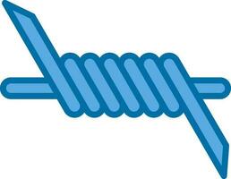 conception d'icône de vecteur de fil de fer barbelé