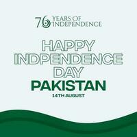 Pakistan indépendance journée 14e août Publier pour social médias. Pakistan indépendance journée vecteur modèle. eps dix vecteur.