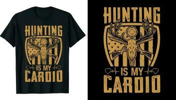 wapiti chasser T-shirt impression maquette chasse club emblème, vecteur sauvage animal insigne, chasse T-shirt conception modèle.