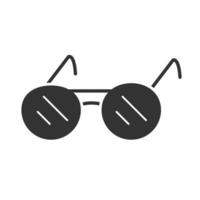 lunettes de soleil accessoire la mode silhouette icône design vecteur