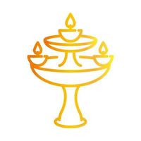 joyeux diwali inde festival deepavali religion événement décoratif bougies allumées lumière spirituel style dégradé icône vecteur
