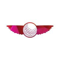 le golf Balle avec ailes vecteur illustration