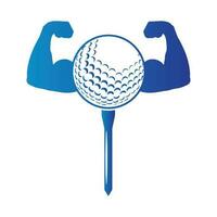 le golf Balle et corps biceps vecteur illustration