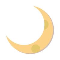 conception d'icône plate nuit demi-lune ciel vecteur