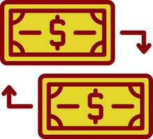 conception d'icône de vecteur d'échange d'argent
