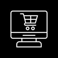 conception d'icône vectorielle de magasinage en ligne vecteur