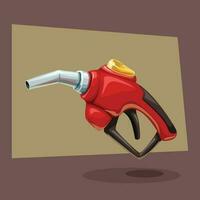 carburant remplissage pistolet rouge dessin animé vecteur