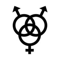 icône de symbole d'orientation sexuelle vecteur