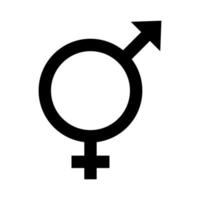 icône symbole hermaphrodite vecteur