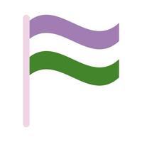drapeau de la fierté genderqueer vecteur