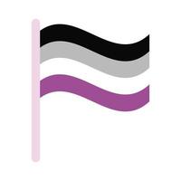 drapeau de la fierté asexuée vecteur