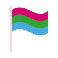 drapeau de la fierté polysexuelle vecteur