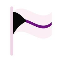 drapeau de la fierté demisexuelle vecteur