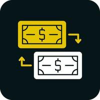 conception d'icône de vecteur d'échange d'argent