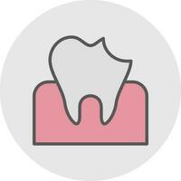 dentaire carie vecteur icône conception