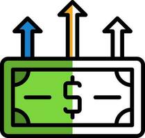 conception d'icône de vecteur d'inflation