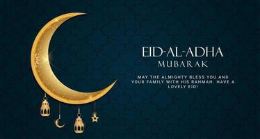 Aïd al-Adha. carte de voeux islamique eid mubarak, affiche vecteur