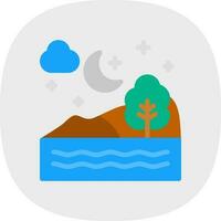 conception d'icône de vecteur de paysage de nuit