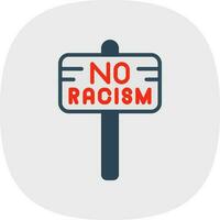 aucune conception d'icône de vecteur de racisme