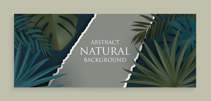 fond naturel abstrait avec des feuilles tropicales de palmiers et de monstera. illustration vectorielle eps10 vecteur