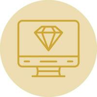 conception d'icône de vecteur de diamant