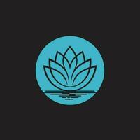 lotus vecteur icône fleur icône dans branché plat conception