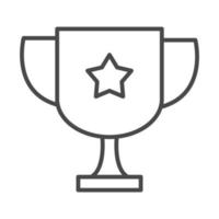 Trophée prix gagnant ligne icône design vecteur