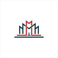 m lettre logo conception vecteur modèle