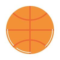 icône de style plat d'équipement de sport de ballon de basket-ball vecteur