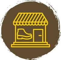 conception d'icône vectorielle de magasin de chaussures vecteur