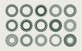 ensemble de moderne ligne abstrait cercle frontière logo. géométrie ligne rond bannière logo. vecteur