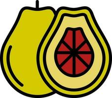 conception d'icône de vecteur de pomelo