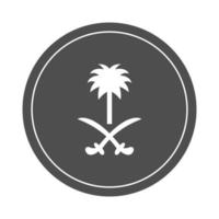 icône de style silhouette timbre fête de l'indépendance de l'arabie saoudite